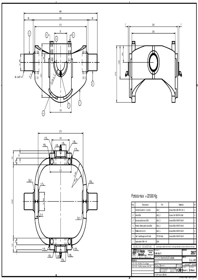 Vugge til teleskopcylinder Ø170 mm