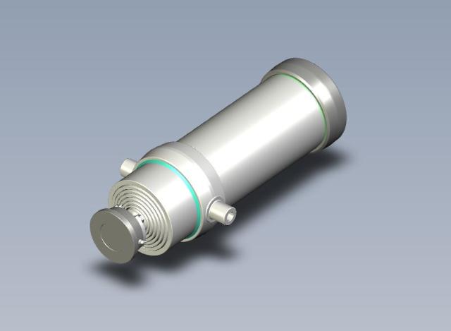 Teleskopcylinder kugle/tappe 6 trin - Ø216 x 3265mm - 25 T